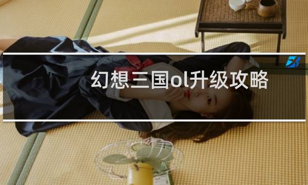 幻想三国ol升级攻略