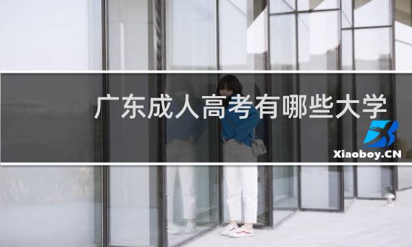 广东成人高考有哪些大学