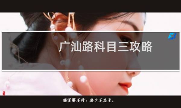 广汕路科目三攻略