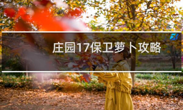 庄园17保卫萝卜攻略