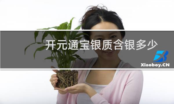 开元通宝银质含银多少