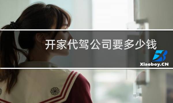 开家代驾公司要多少钱