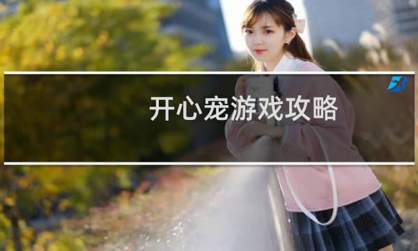 开心宠游戏攻略