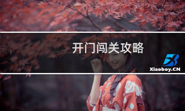 开门闯关攻略