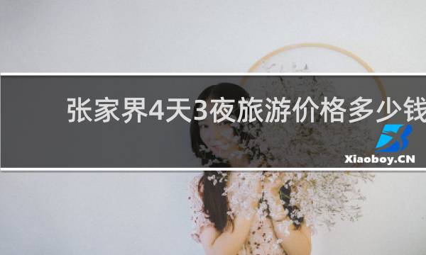 张家界4天3夜旅游价格多少钱