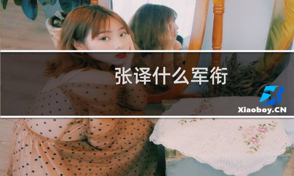张译什么军衔