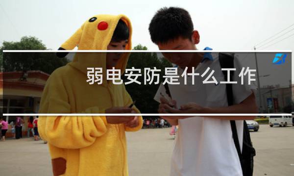 弱电安防是什么工作