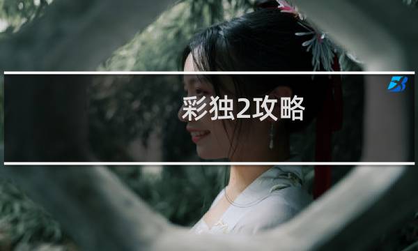 彩独2攻略