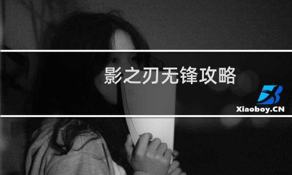 影之刃无锋攻略