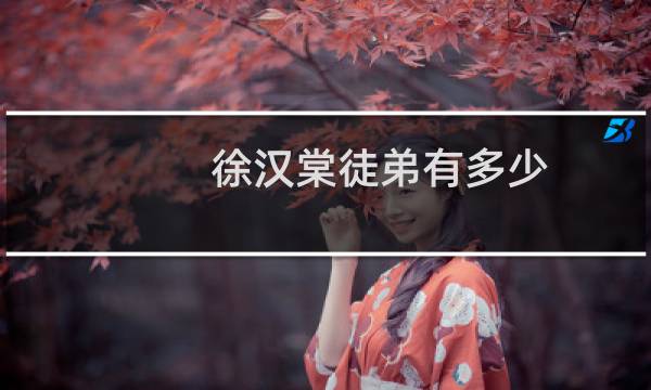徐汉棠徒弟有多少
