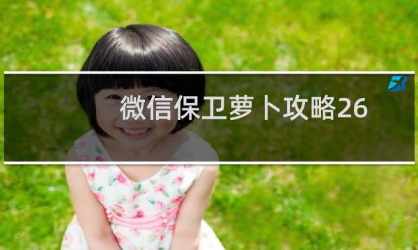 微信保卫萝卜攻略26