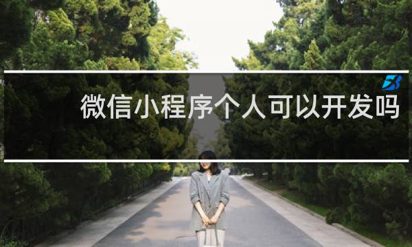 微信小程序个人可以开发吗