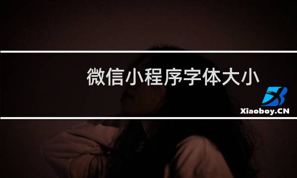 微信小程序字体大小