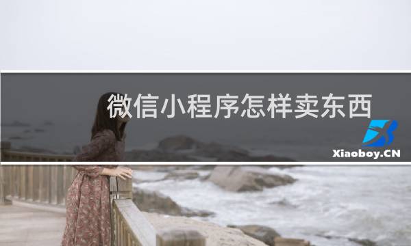 微信小程序怎样卖东西