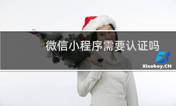 微信小程序需要认证吗