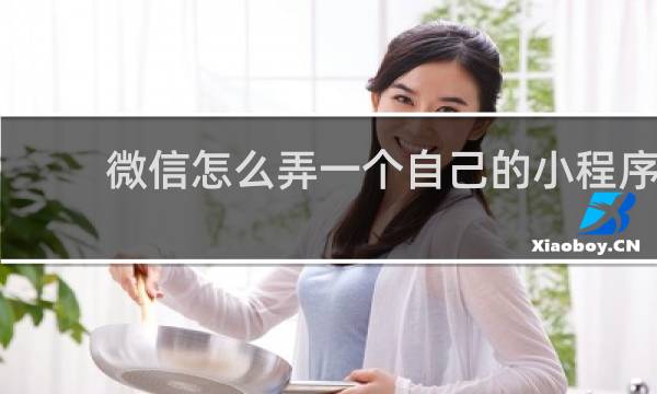微信怎么弄一个自己的小程序