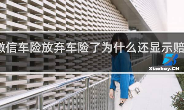 微信车险放弃车险了为什么还显示赔付金额