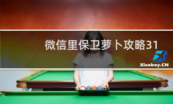 微信里保卫萝卜攻略31