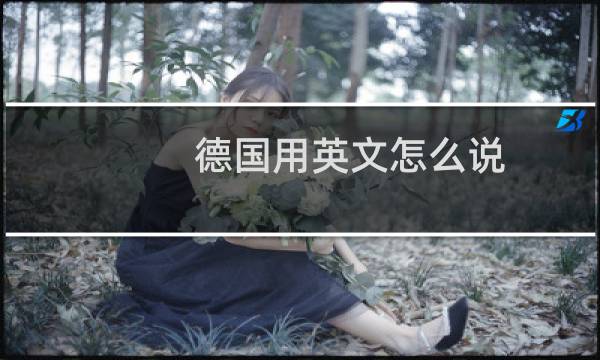 德国用英文怎么说