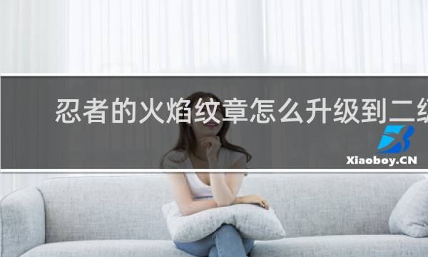 忍者的火焰纹章怎么升级到二级