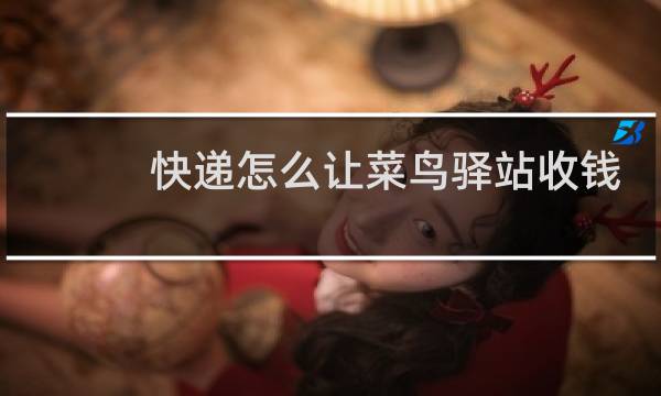 快递怎么让菜鸟驿站收钱