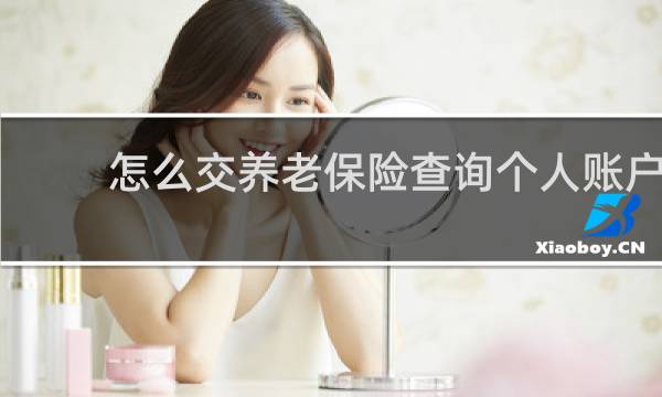 怎么交养老保险查询个人账户