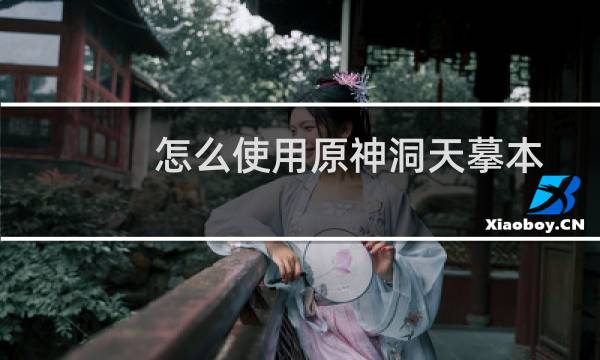怎么使用原神洞天摹本