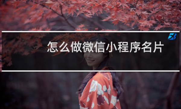 怎么做微信小程序名片