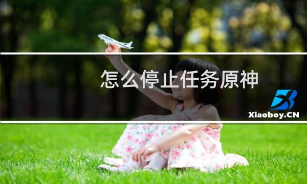 怎么停止任务原神