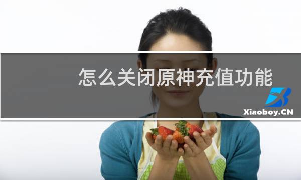 怎么关闭原神充值功能