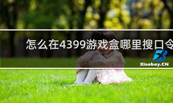 怎么在4399游戏盒哪里搜口令
