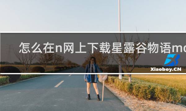 怎么在n网上下载星露谷物语mod