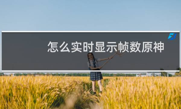 怎么实时显示帧数原神