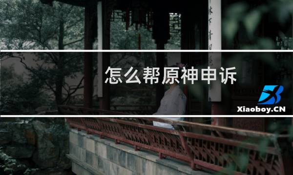 怎么帮原神申诉
