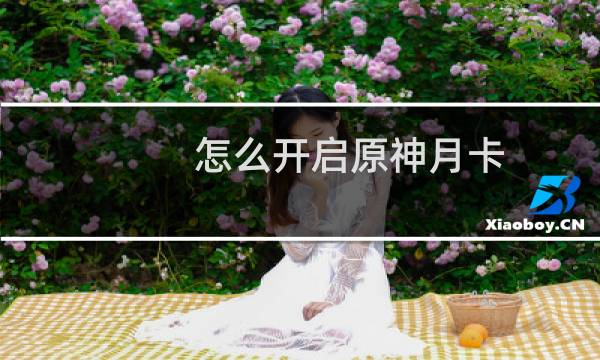 怎么开启原神月卡