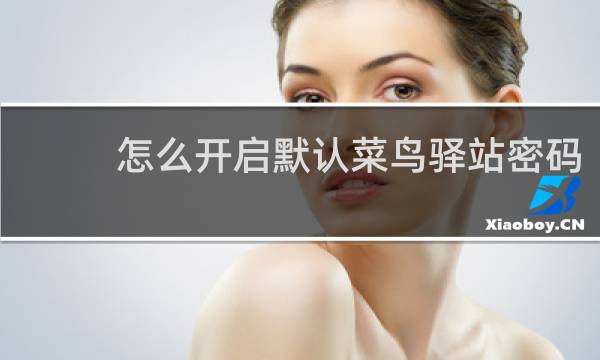 怎么开启默认菜鸟驿站密码