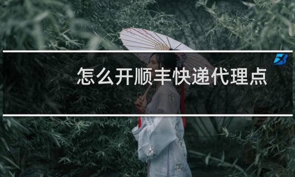 怎么开顺丰快递代理点