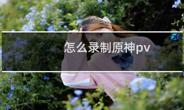 怎么录制原神pv