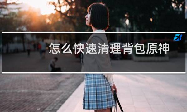 怎么快速清理背包原神