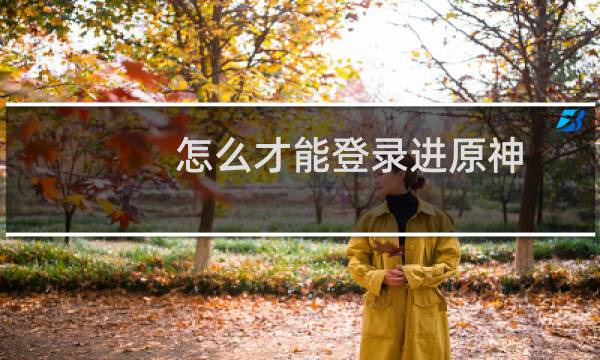 怎么才能登录进原神