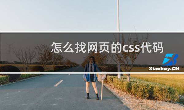 怎么找网页的css代码