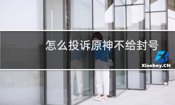 怎么投诉原神不给封号