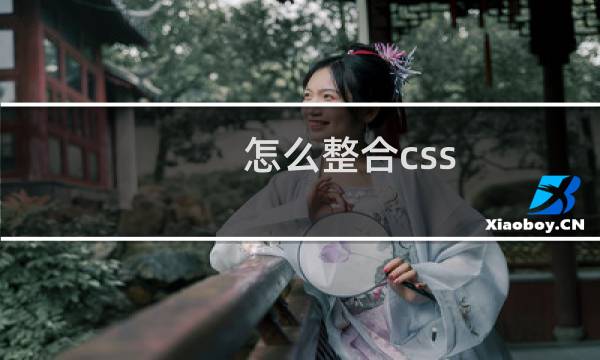 怎么整合css