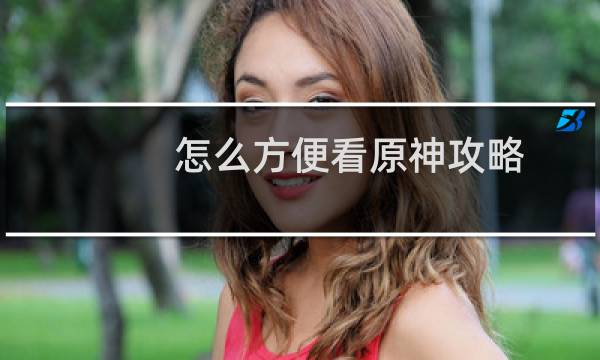 怎么方便看原神攻略