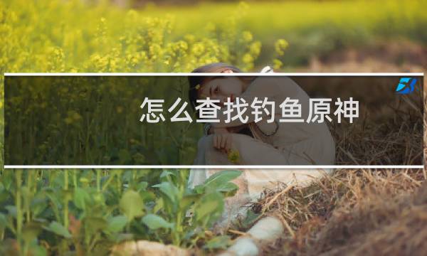 怎么查找钓鱼原神