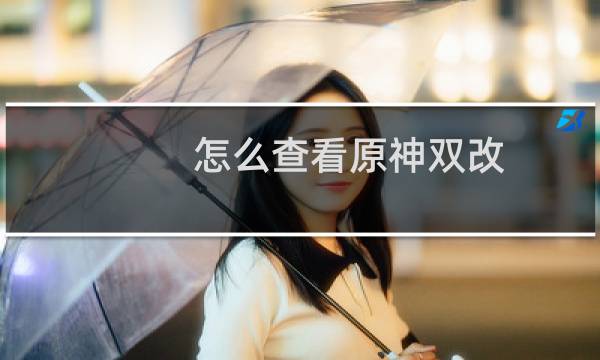 怎么查看原神双改