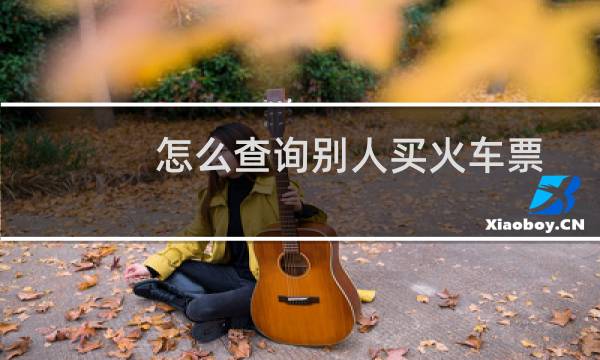 怎么查询别人买火车票