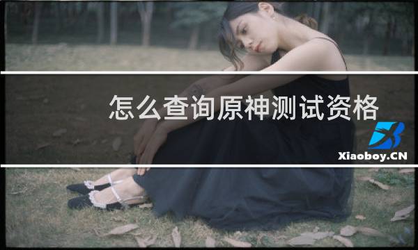 怎么查询原神测试资格