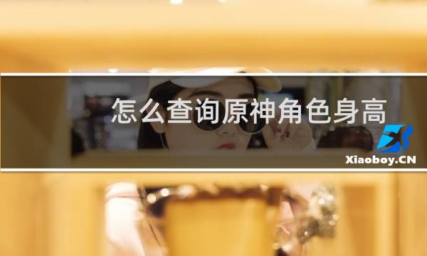 怎么查询原神角色身高
