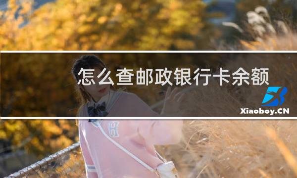 怎么查邮政银行卡余额